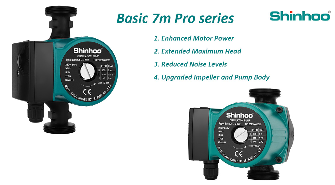 Bomba de circulación Shinhoo Basic 7m Pro Series 丨 que mejora el rendimiento y la comodidad